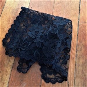 Black lace handkerchief